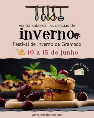 Postagem de promoção do festival rústico bege no Instagram