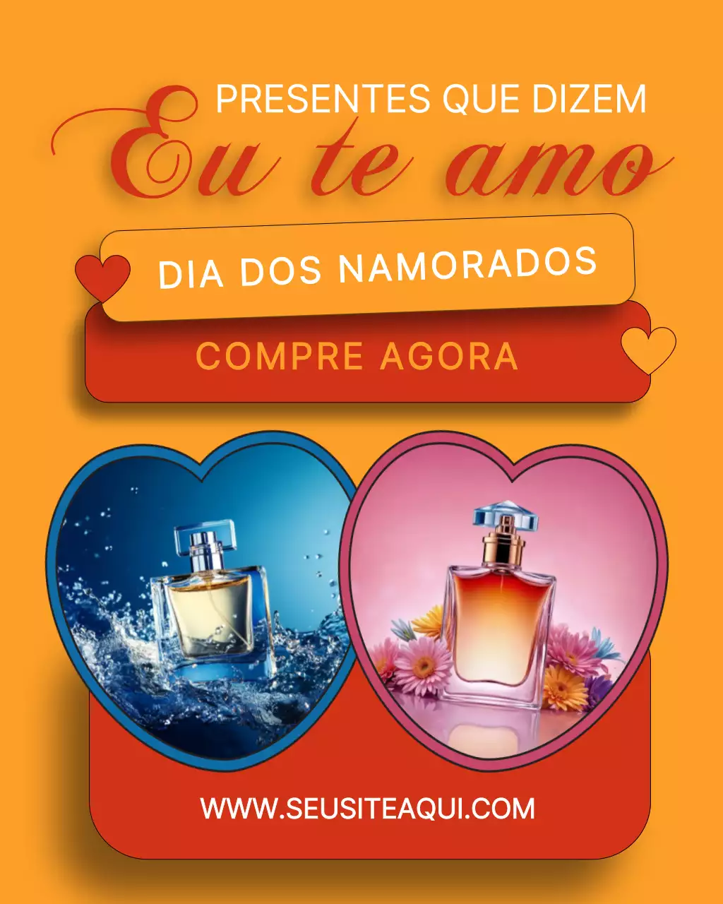 Postagem promocional do perfume Orange Romantic no Instagram