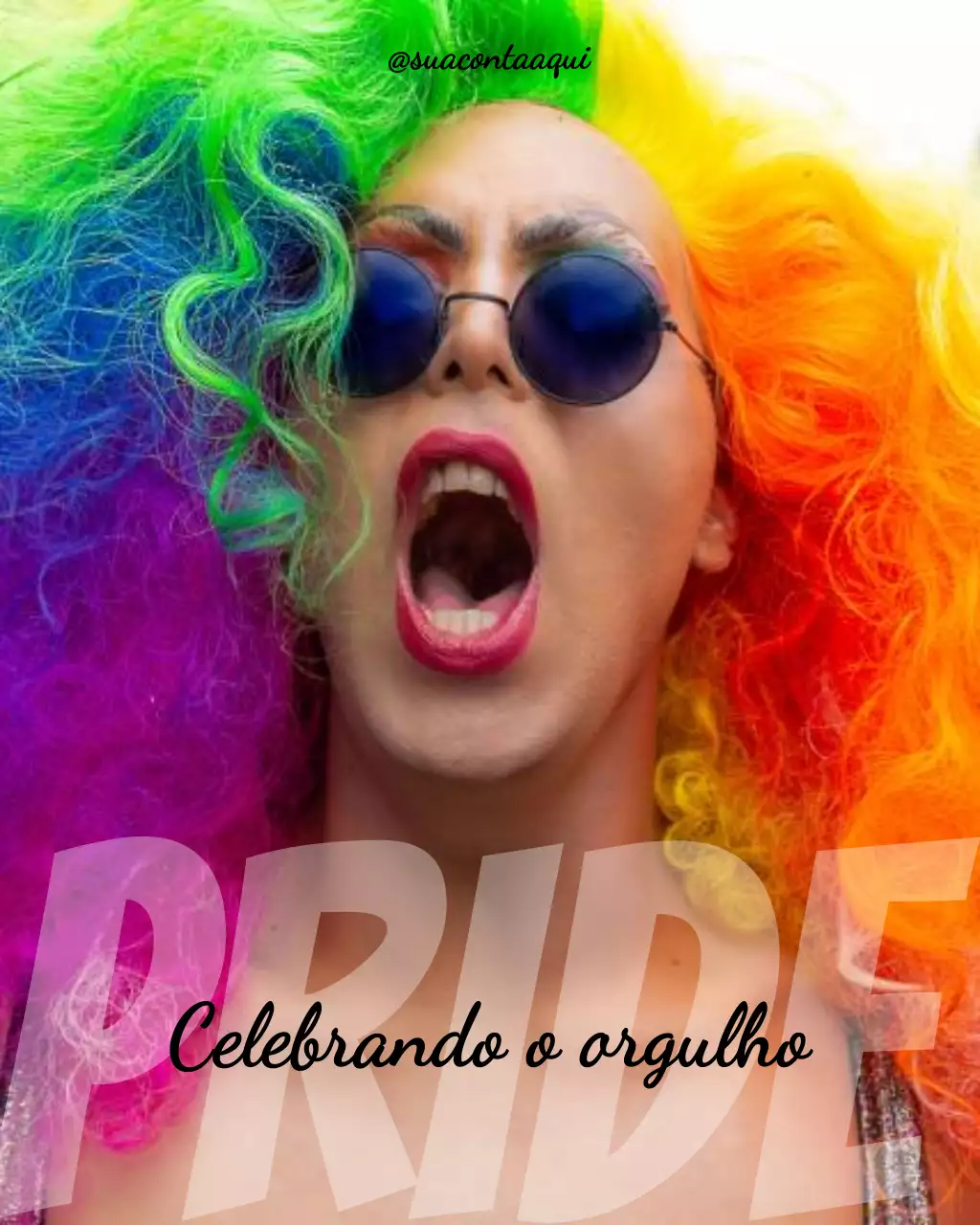 Postagem de anúncio do Rainbow Bold Pride no Instagram