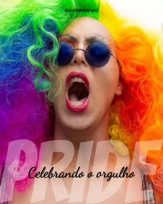 Postagem de anúncio do Rainbow Bold Pride no Instagram