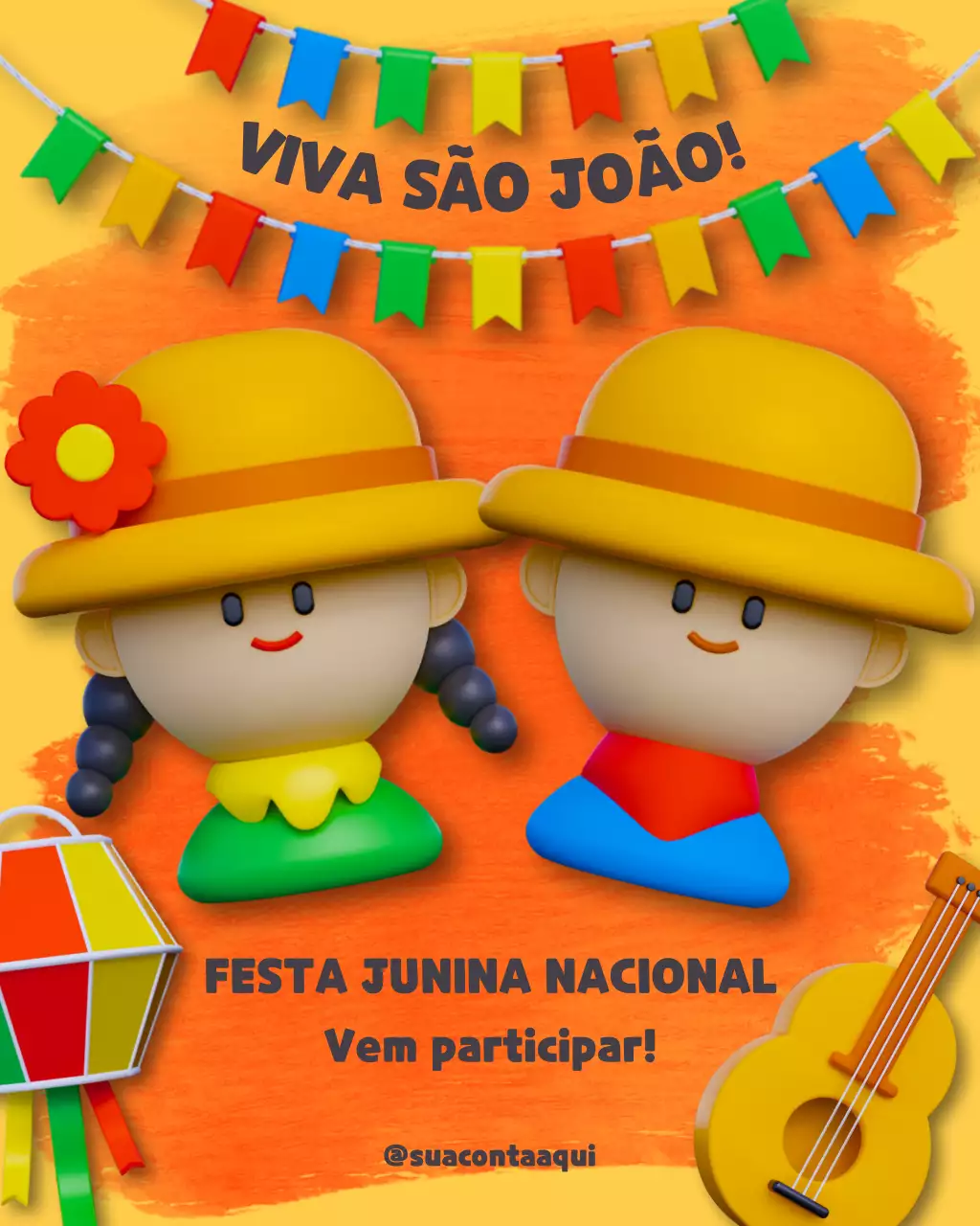 Convite para Festival Cultural Colorido no Instagram