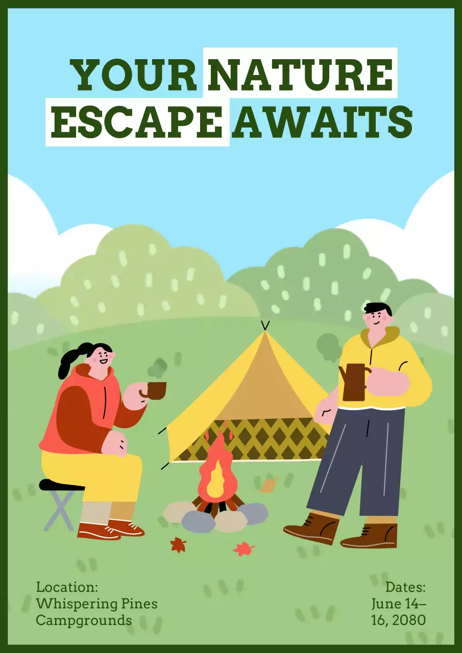 Green Mountain Camping Event Poster