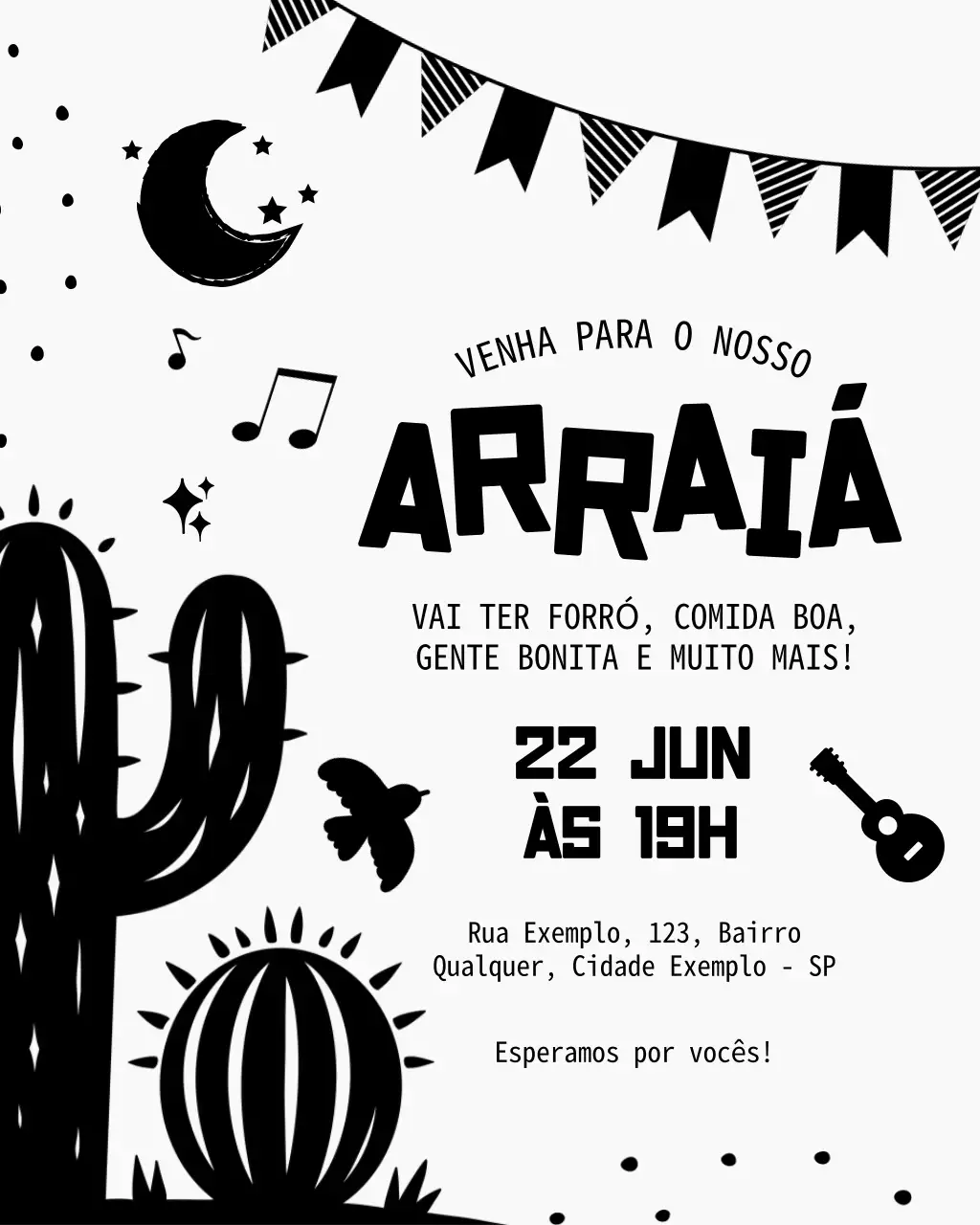 Convite para o Festival Tradicional Negro no Instagram