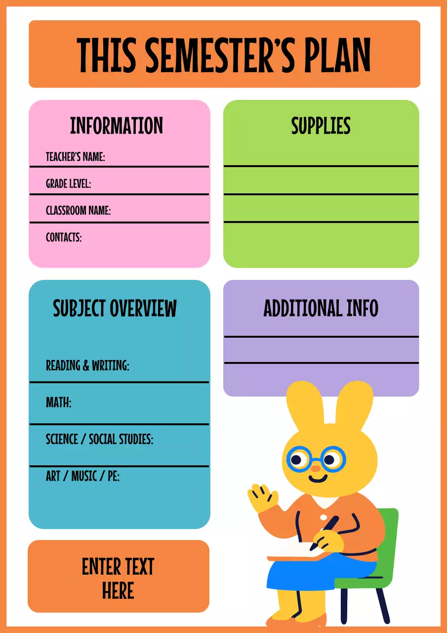 Colorful Class Syllabus Poster