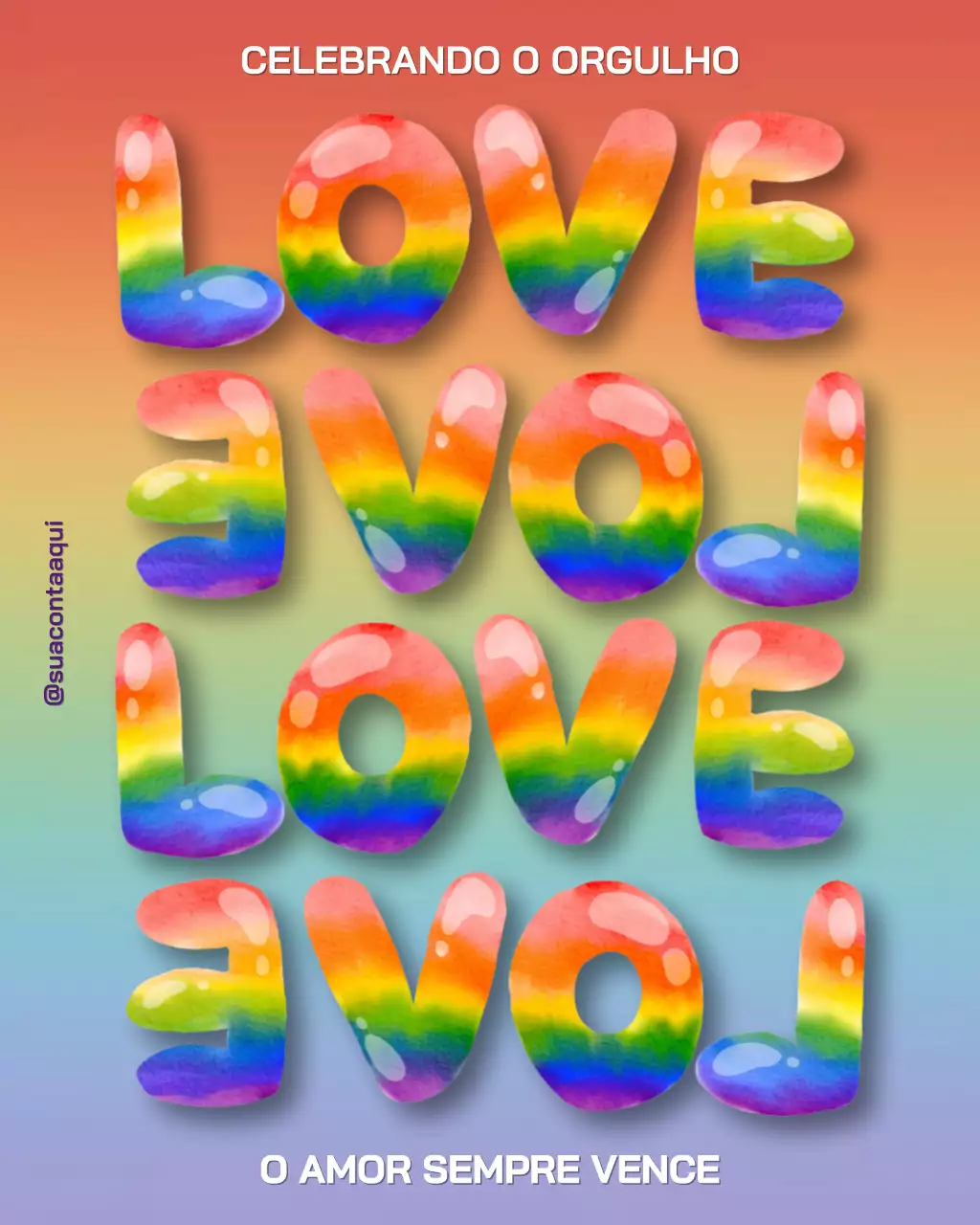 Postagem de anúncio do Rainbow Retro Pride no Instagram