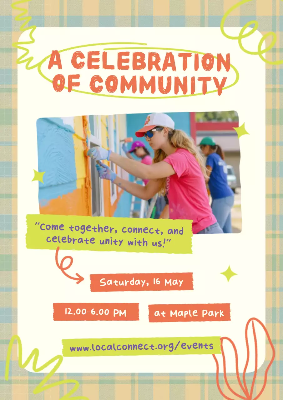 Purple Modern Community Event Poster