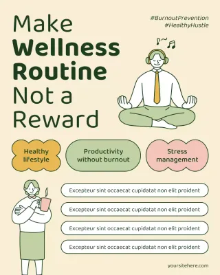 Beige Modern Wellness Promotion Instagram Post