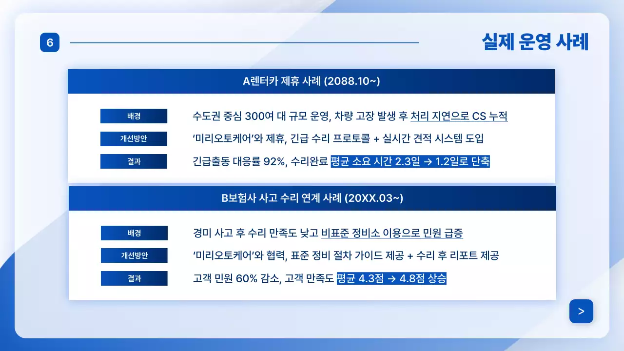 파랑 모던 자동차정비 광고