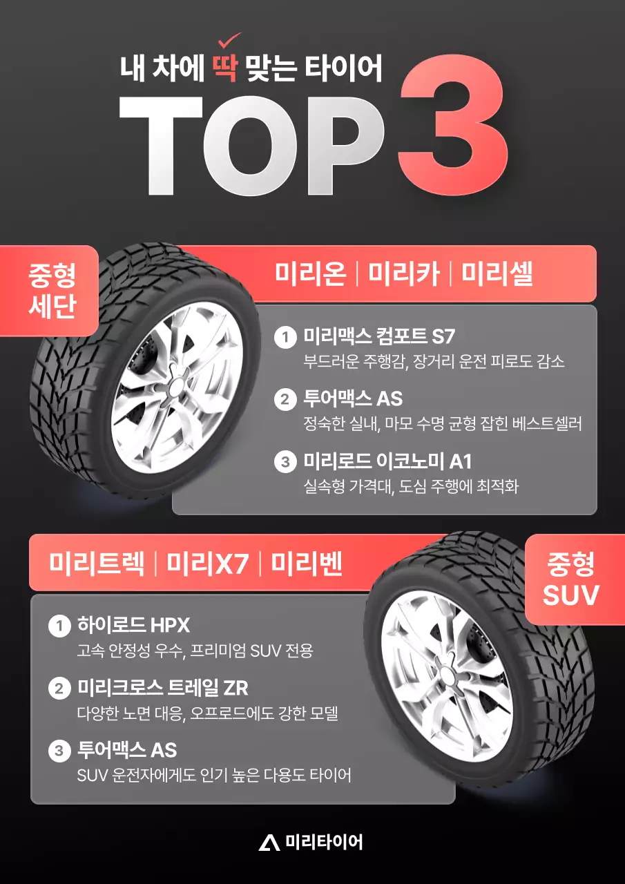 검정 모던 타이어 광고