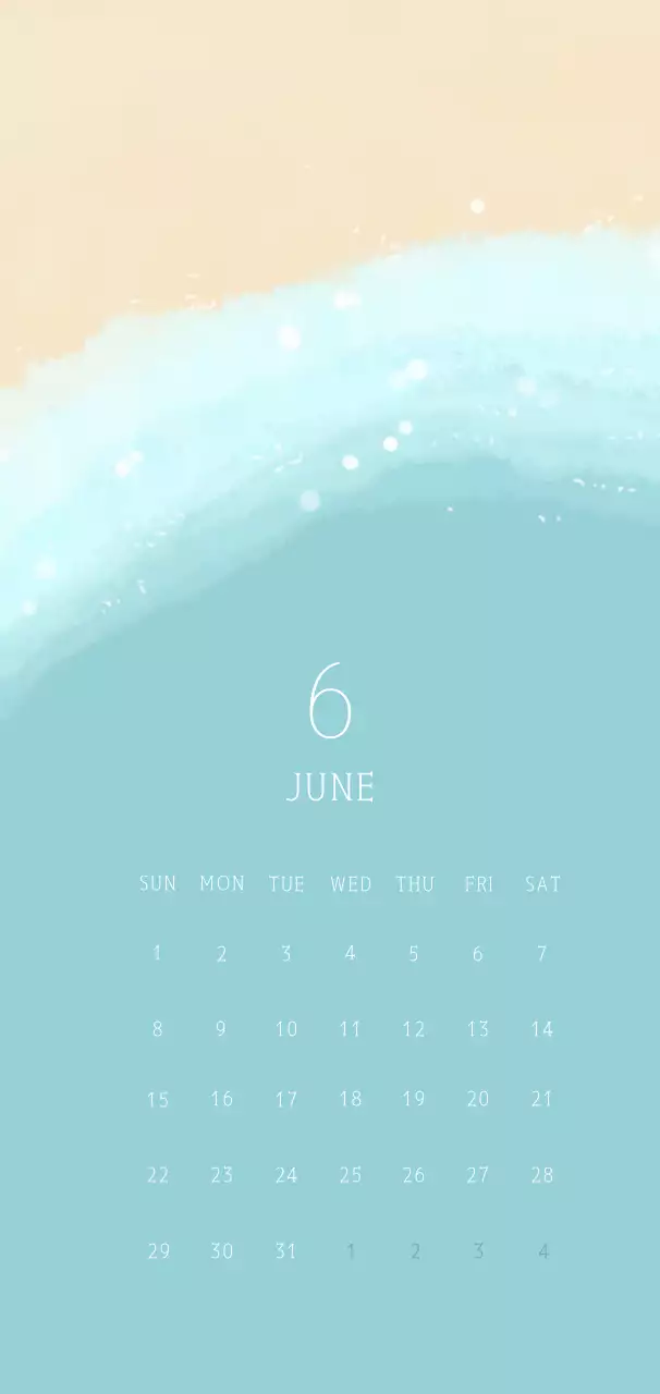 水色 シンプル カレンダー 予定表