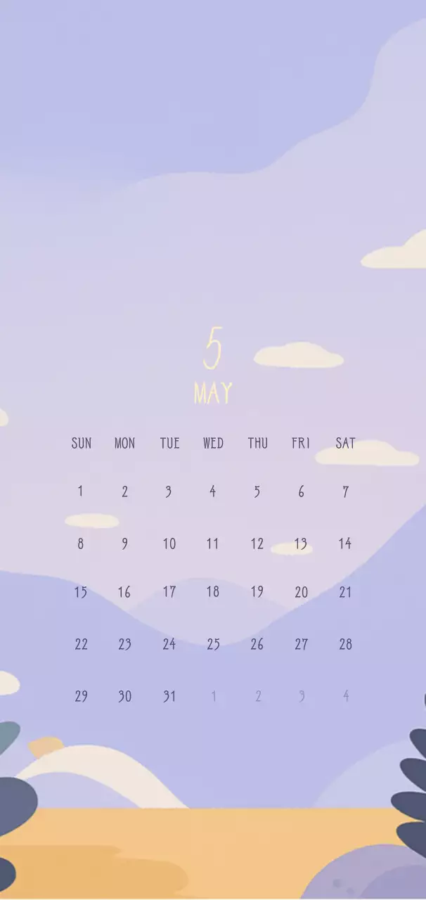 パステル シンプル カレンダー 予定表