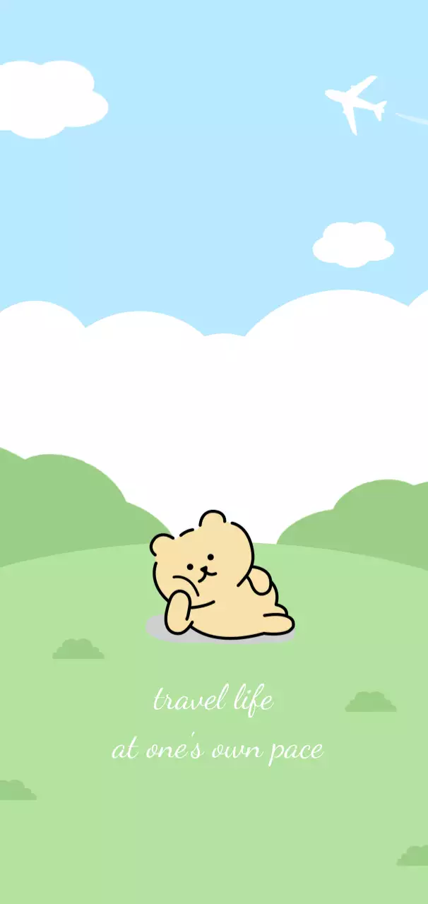 青 シンプル 旅行 ポスター