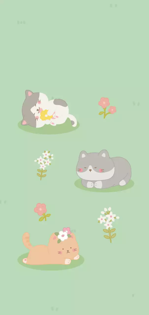 ミント かわいい 猫 ポスター