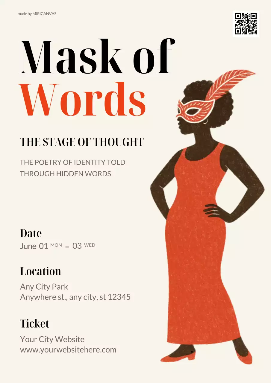 Red Vintage Carnival Invitation Poster