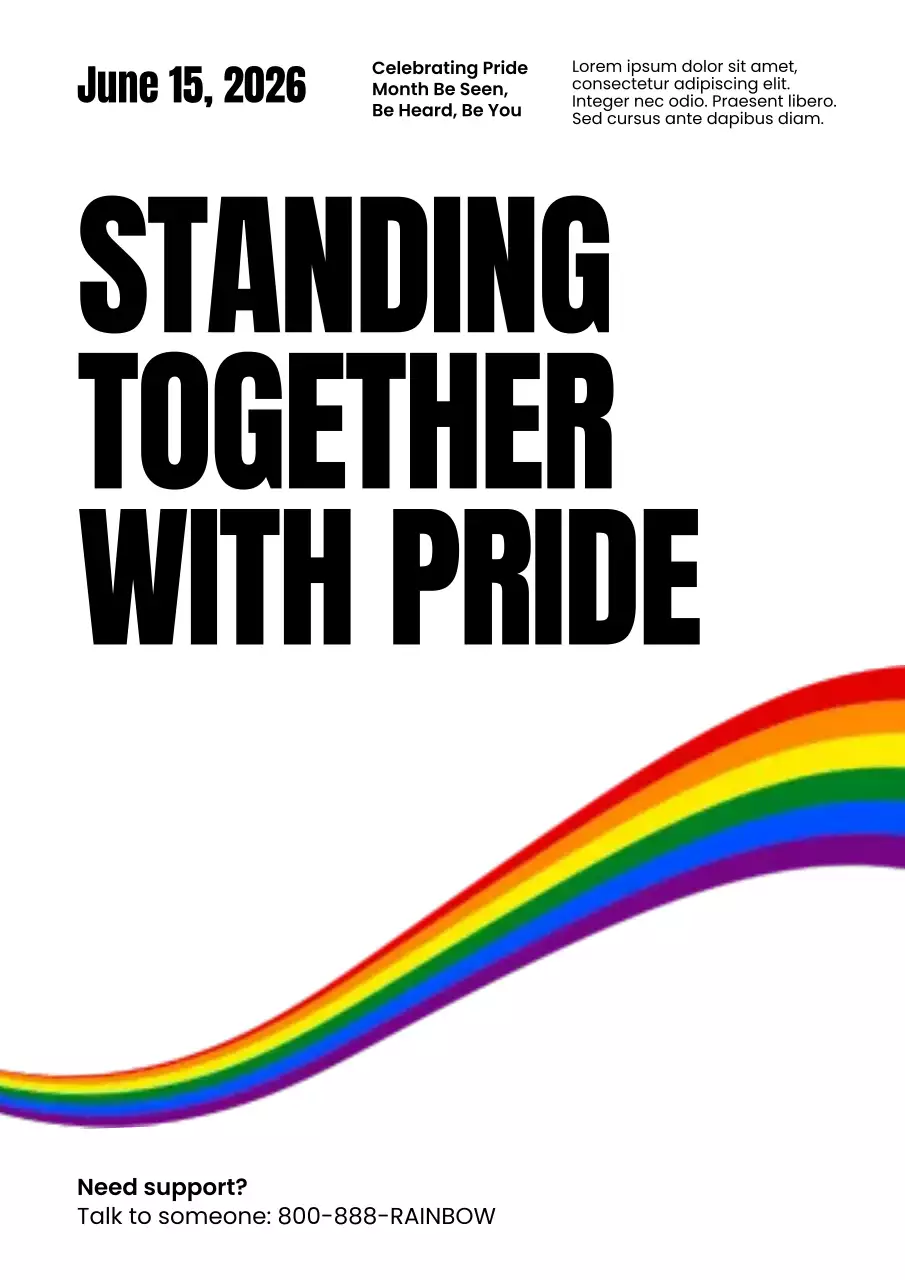 Rainbow Bold Pride Announcement Poster