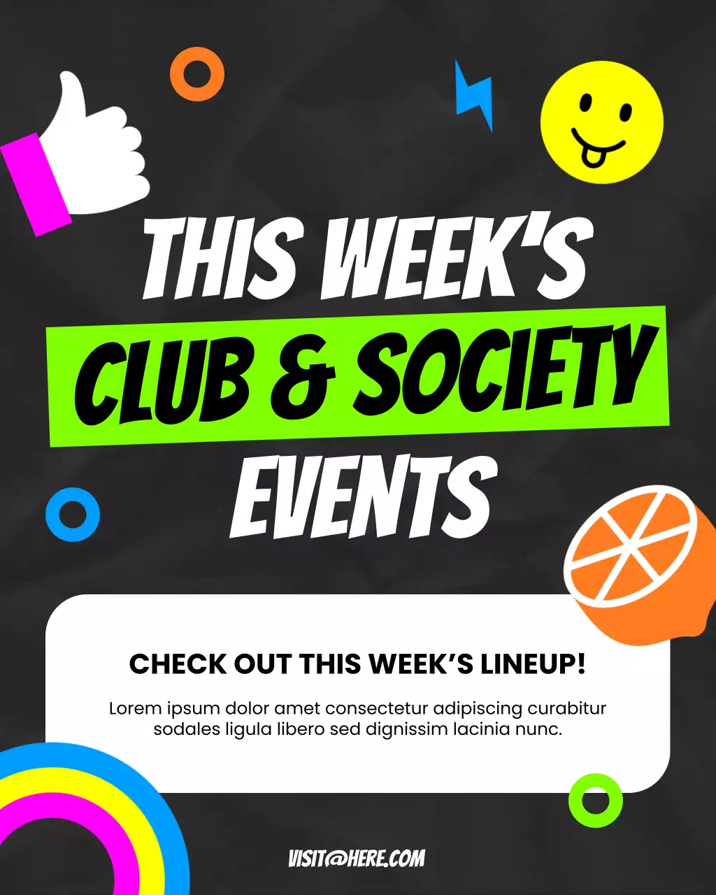 Black Trendy Events Announcement Instagram Post