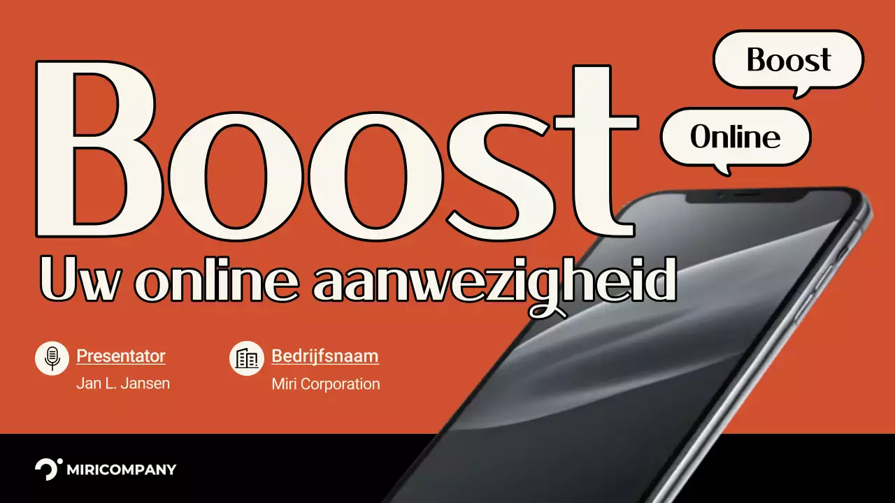 Oranje Moderne Marketing Promotie Presentatie