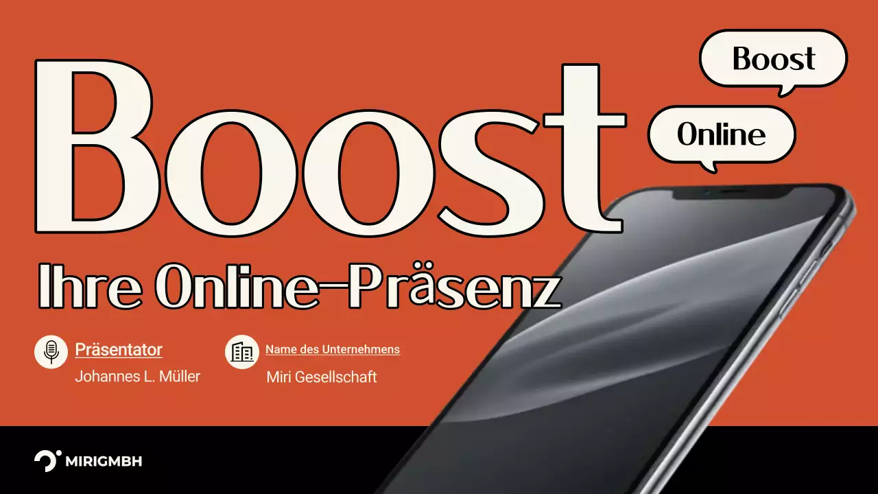 Orange Moderne Marketing-Promotion-Präsentation