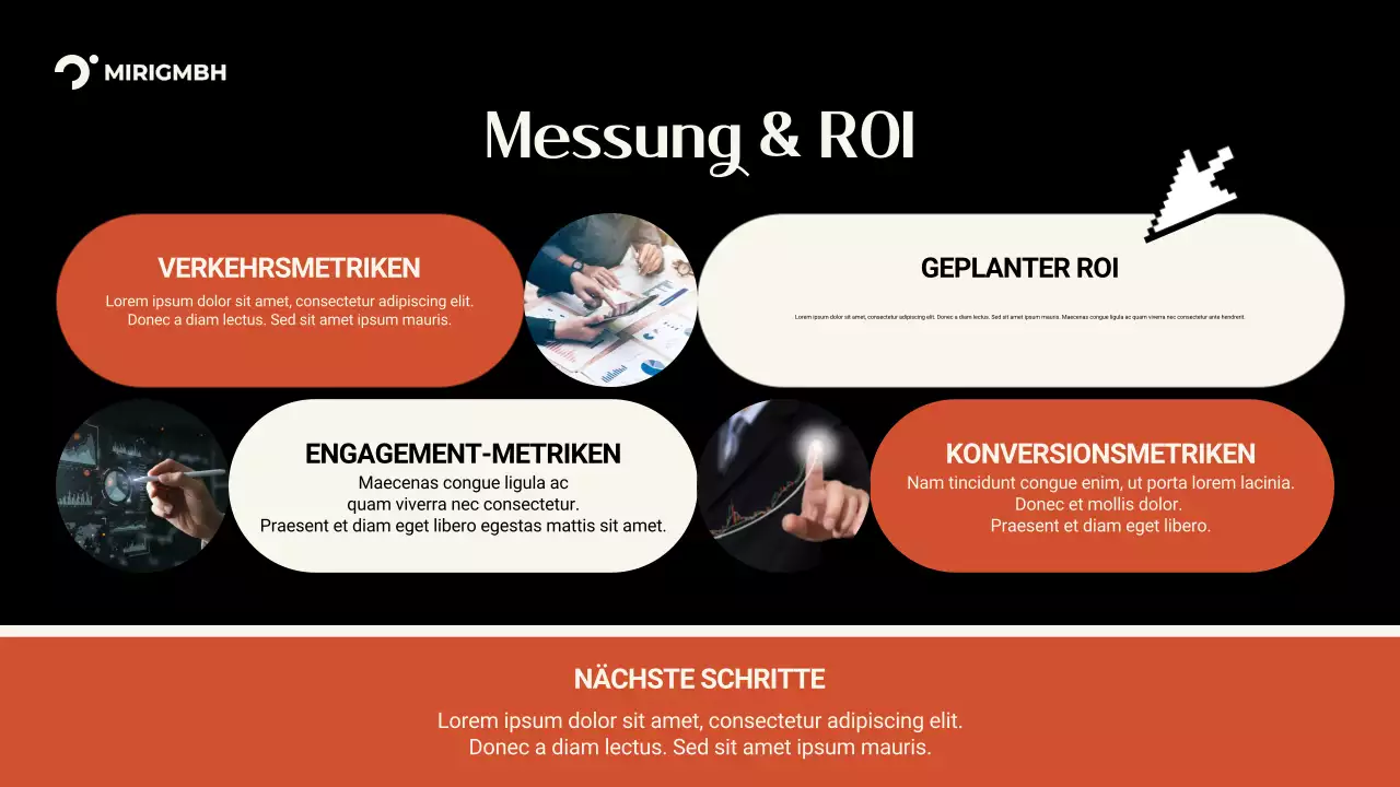 Orange Moderne Marketing-Promotion-Präsentation