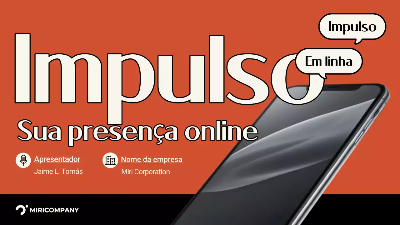 Apresentação de promoção de marketing moderno da Orange