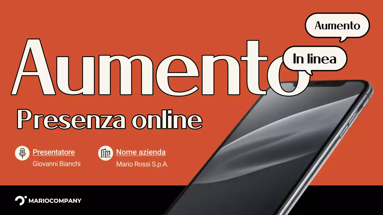 Presentazione promozionale di Orange Modern Marketing