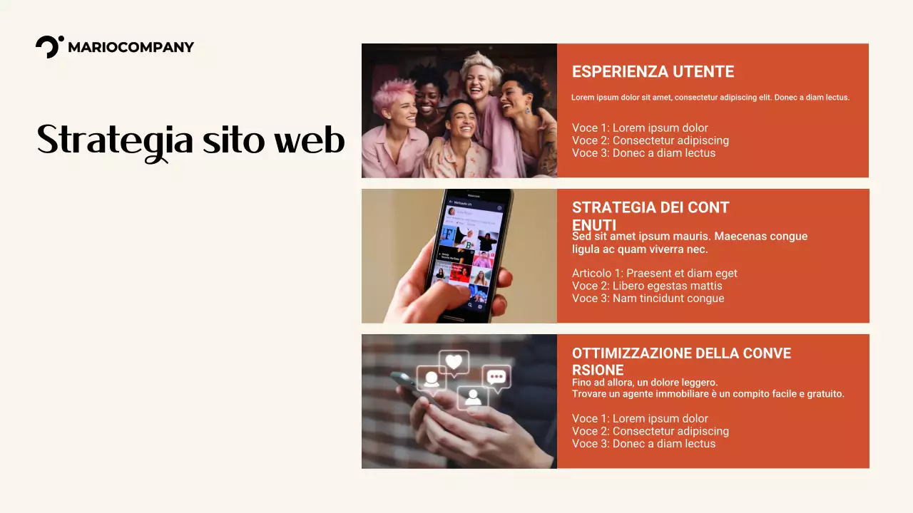 Presentazione promozionale di Orange Modern Marketing