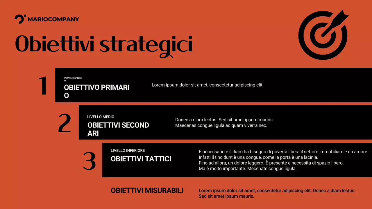 Presentazione promozionale di Orange Modern Marketing