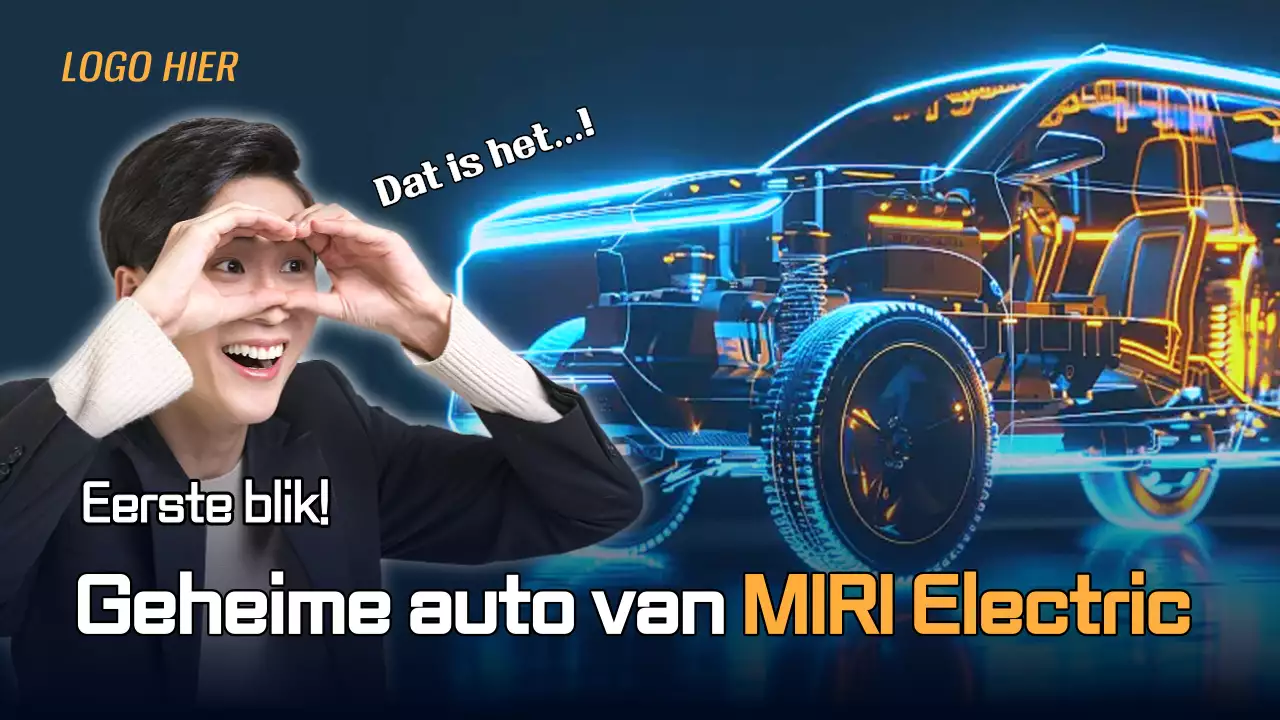 Blauwe Cyber ​​​​Auto Promotie