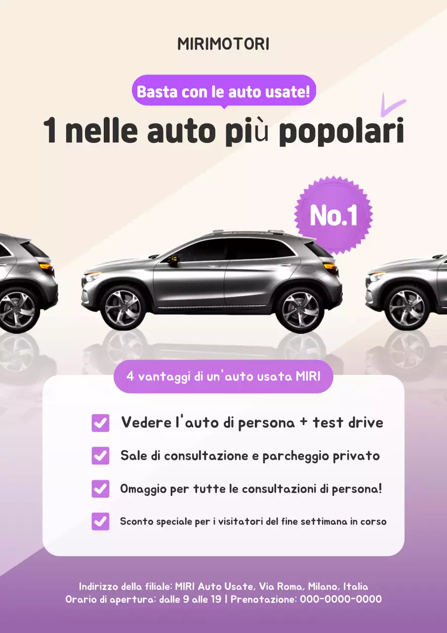 Pubblicità dell'auto moderna Bora