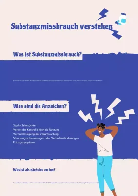 Roter moderner Leitfaden zur Substanzaufklärung Poster