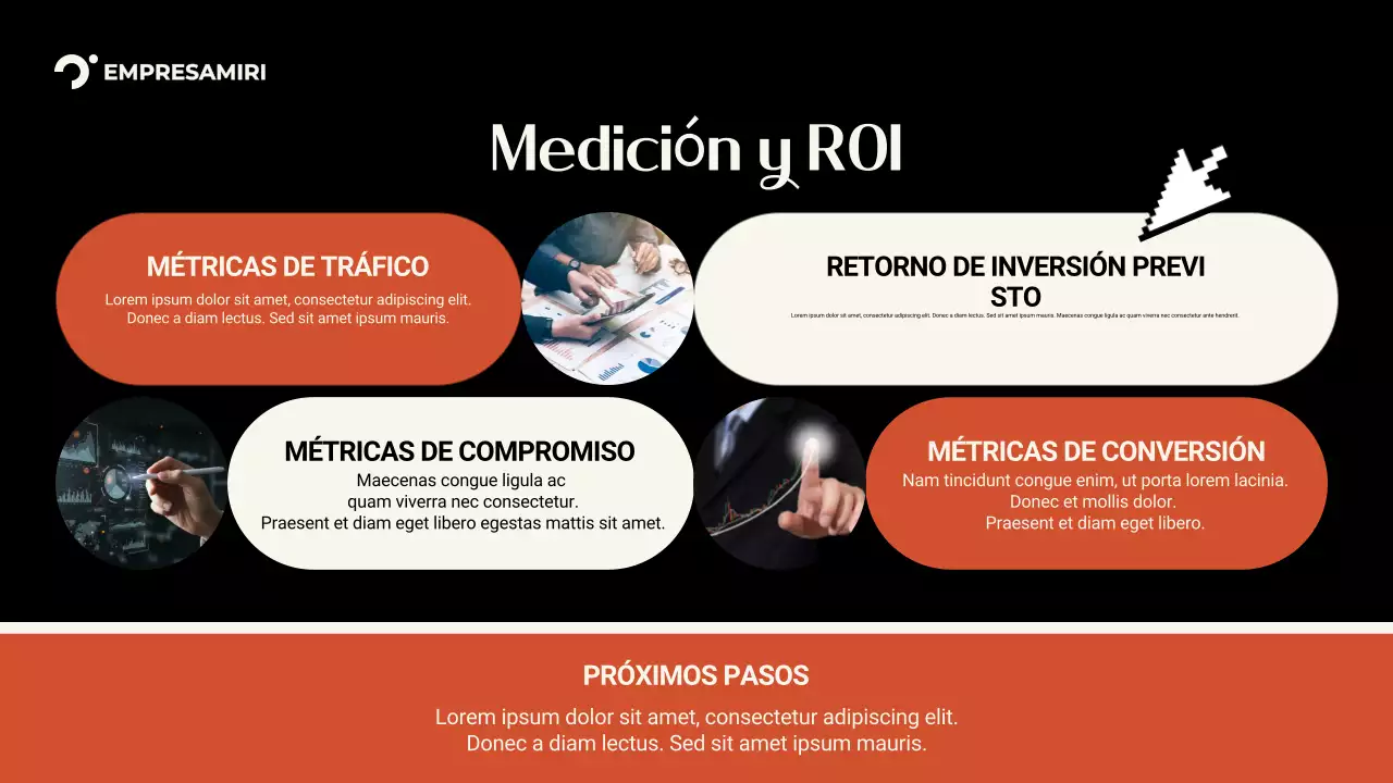 Presentación de promoción de marketing moderno de Orange