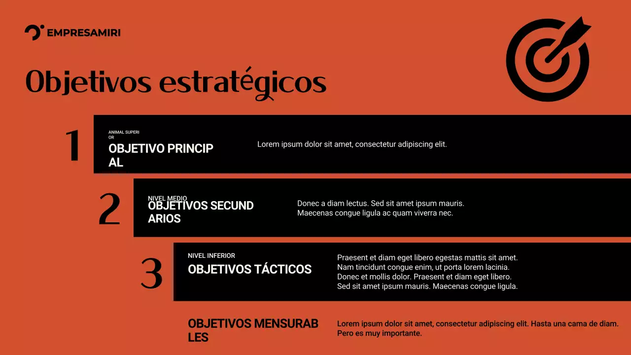 Presentación de promoción de marketing moderno de Orange