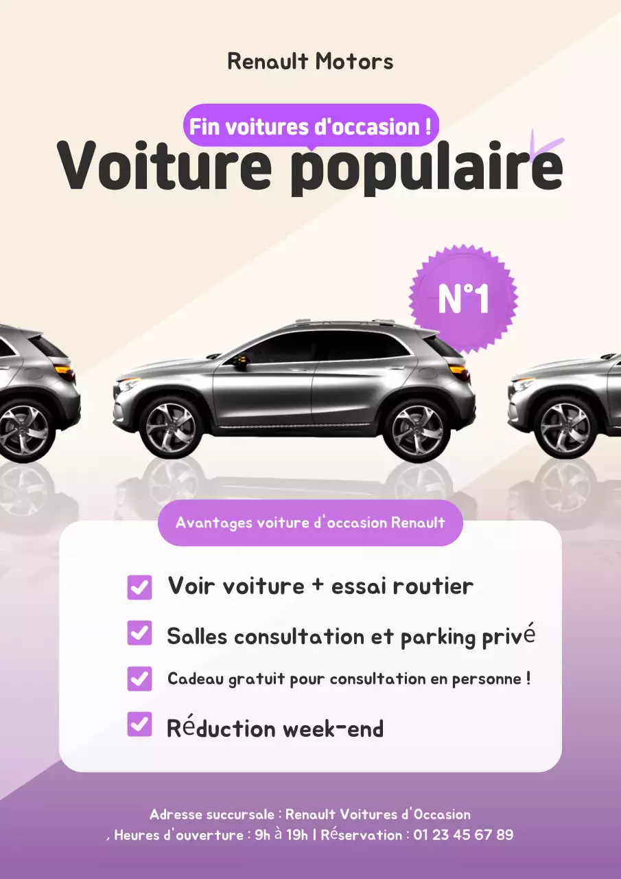 Publicité pour la voiture moderne Bora