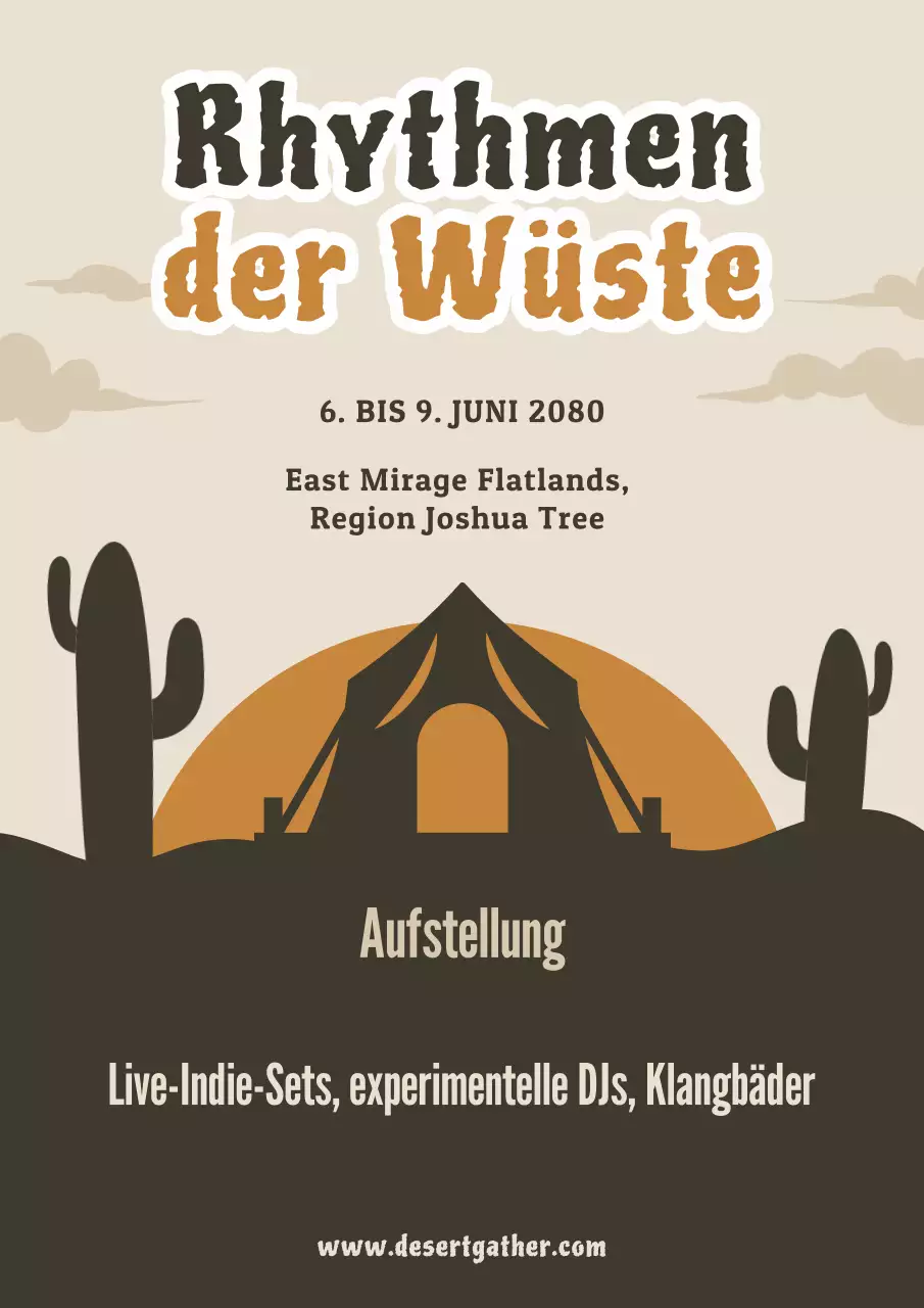 Brown Retro Music Event Ankündigung Poster