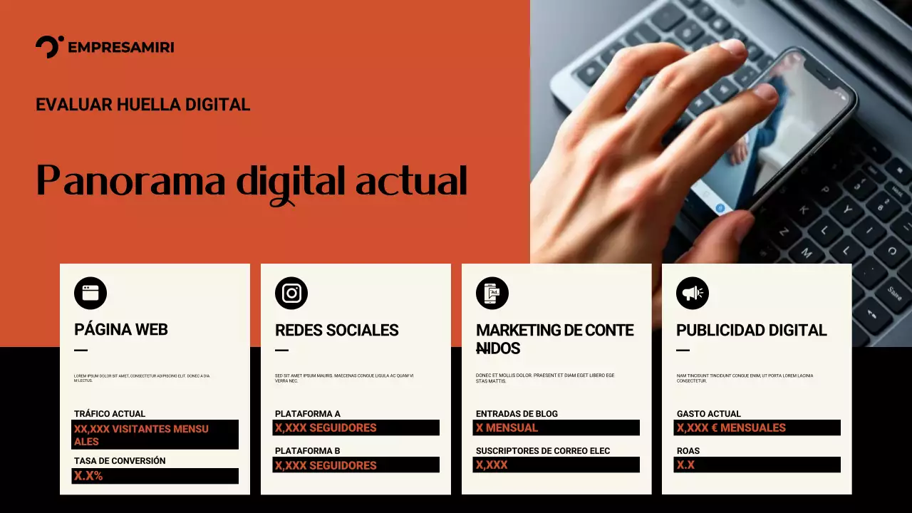 Presentación de promoción de marketing moderno de Orange