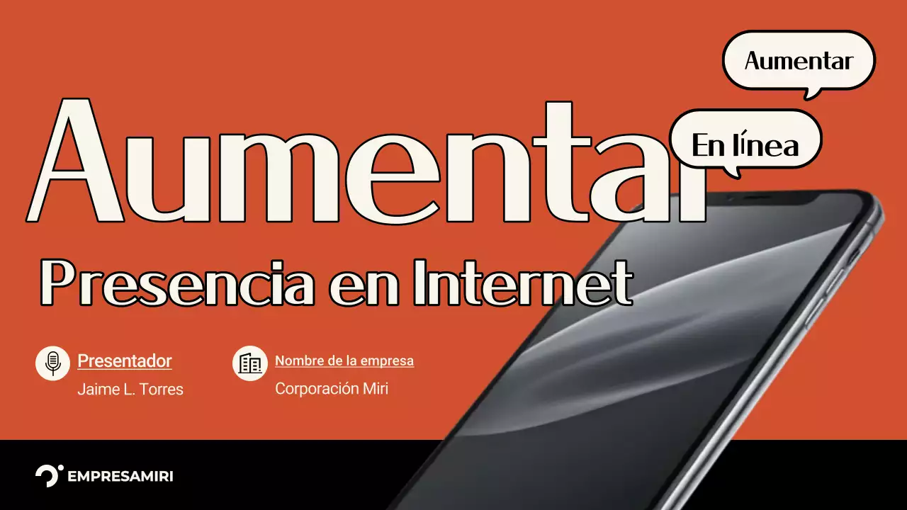 Presentación de promoción de marketing moderno de Orange