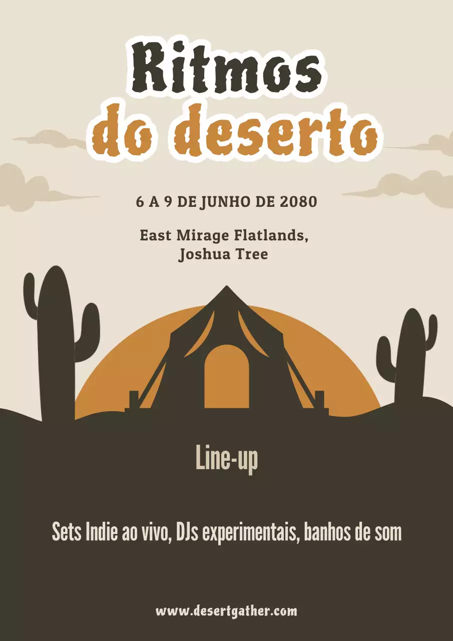 Cartaz de anúncio do evento Brown Retro Music