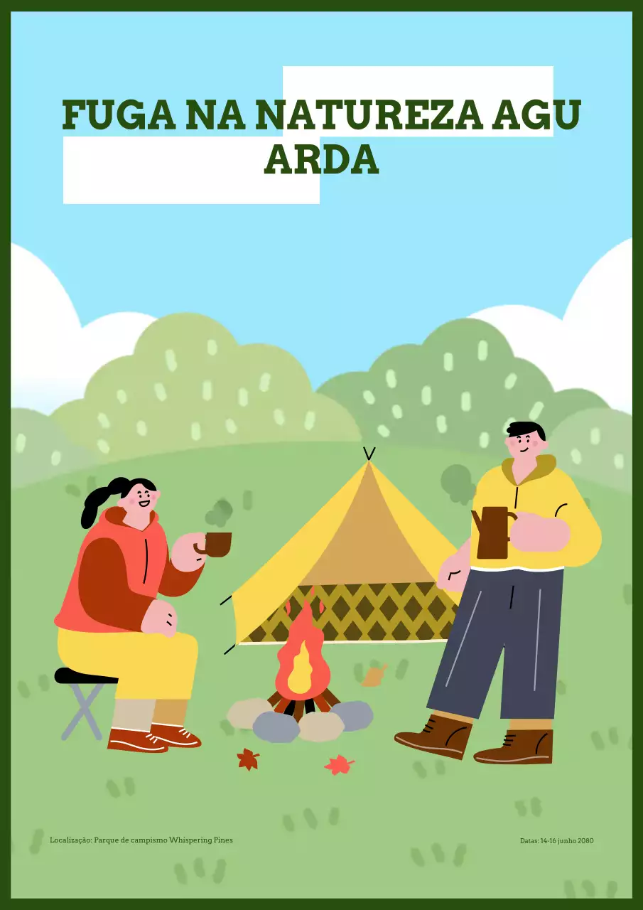 Cartaz de acampamento de montanha