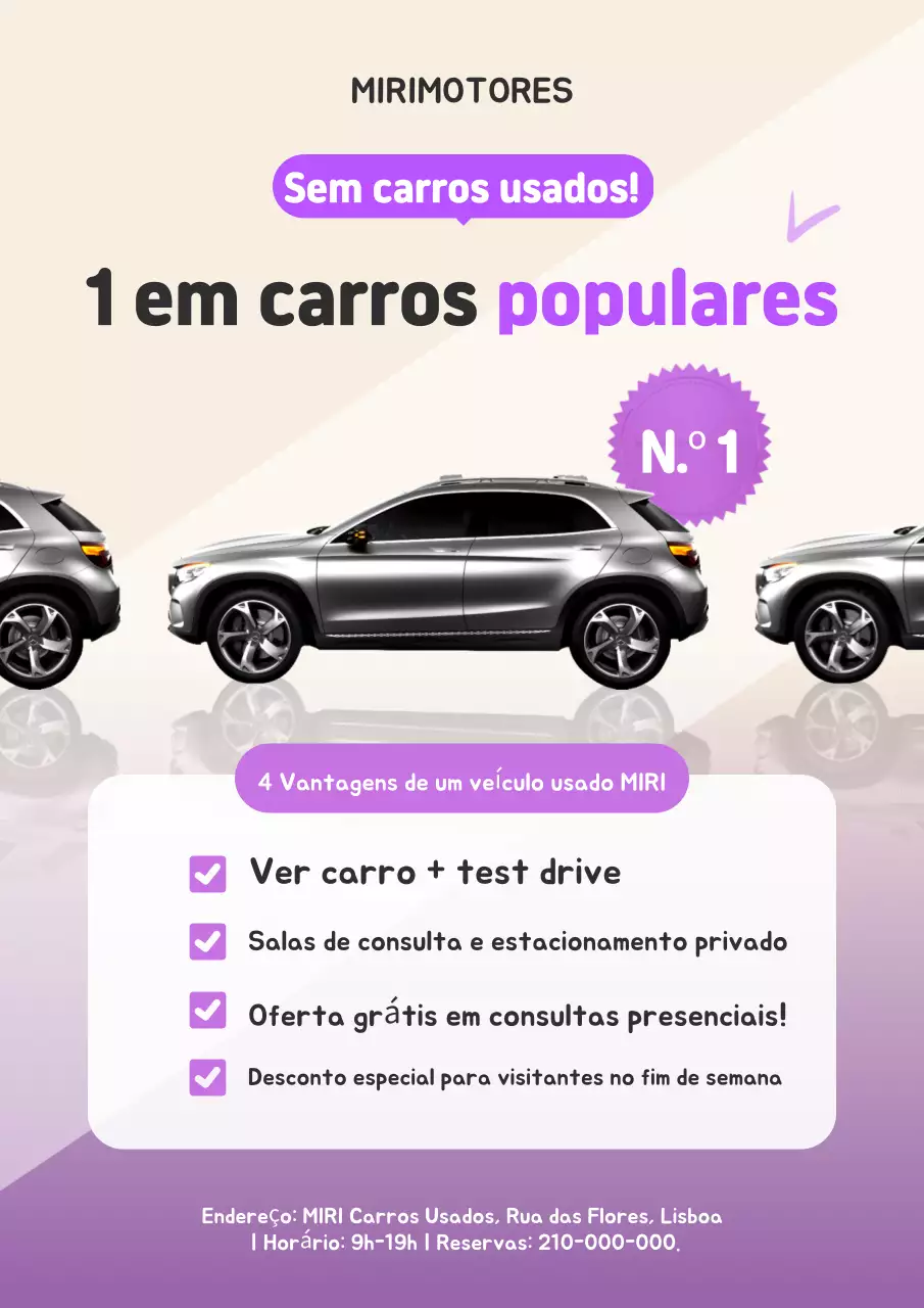 Anúncio de carro moderno Bora