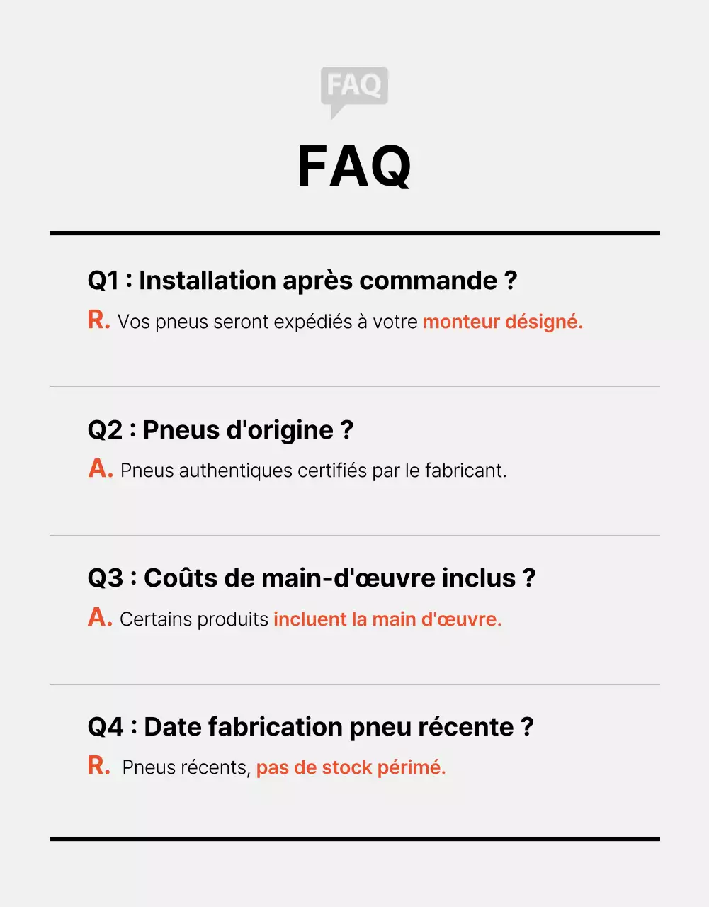 Publicité pour un pneu de voiture moderne noir