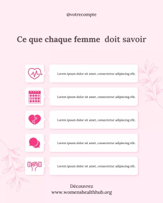 Publication Instagram du guide de santé moderne rose