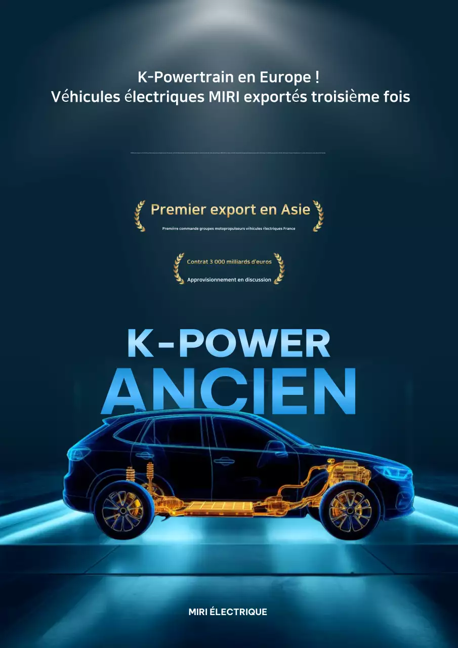 Publicité pour une voiture électrique moderne bleue