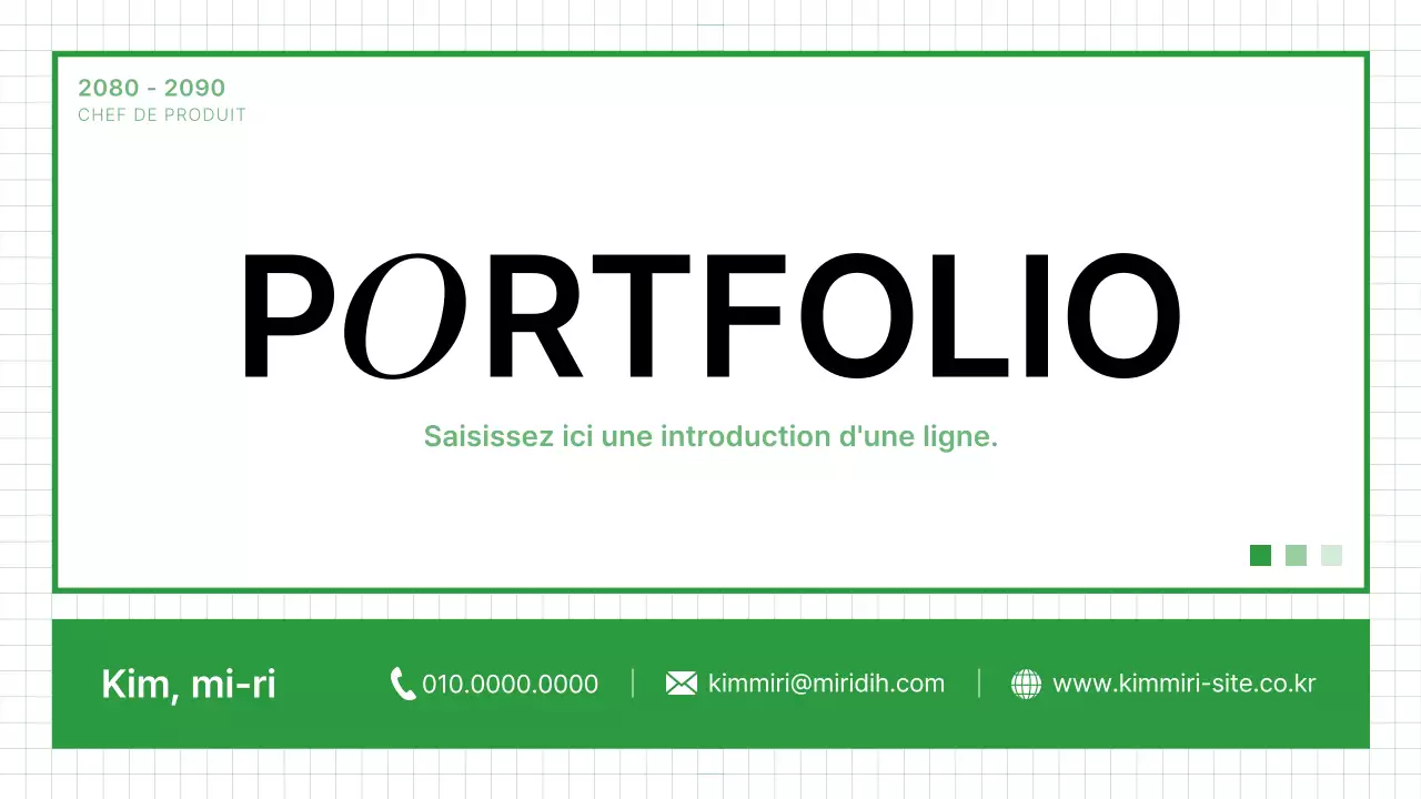 Carte de visite Green Clean Portfolio