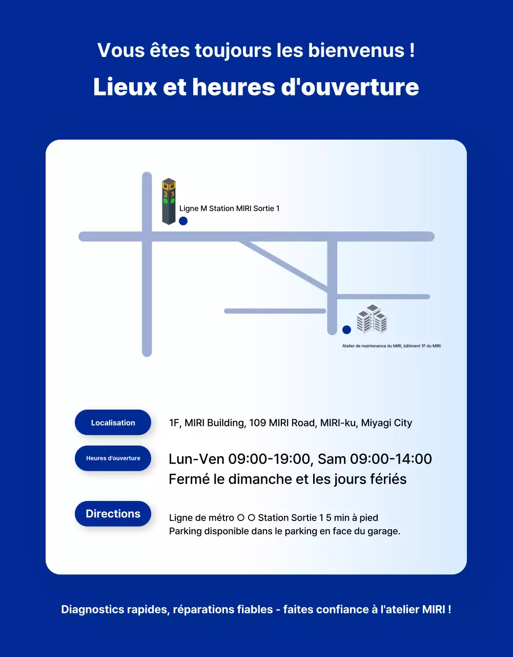 Publicité sur l'entretien des voitures grises modernes