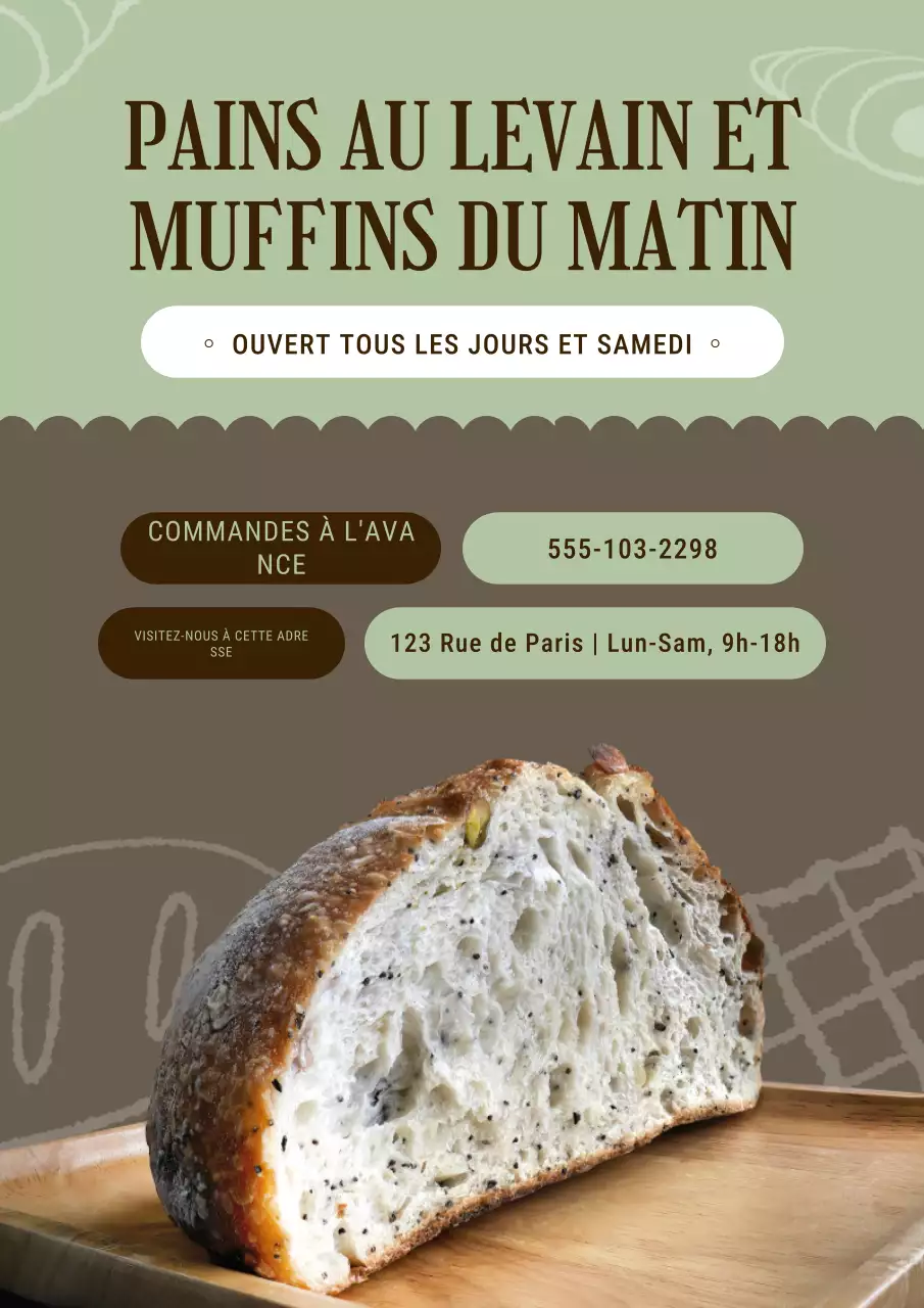 Affiche Web de promotion pour PME locales rustique et beige