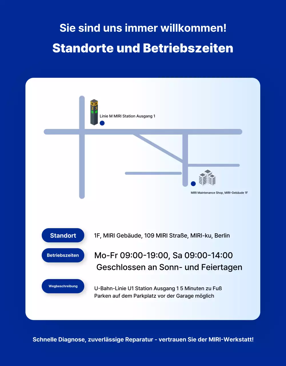 Graue moderne Autowartungsanzeige