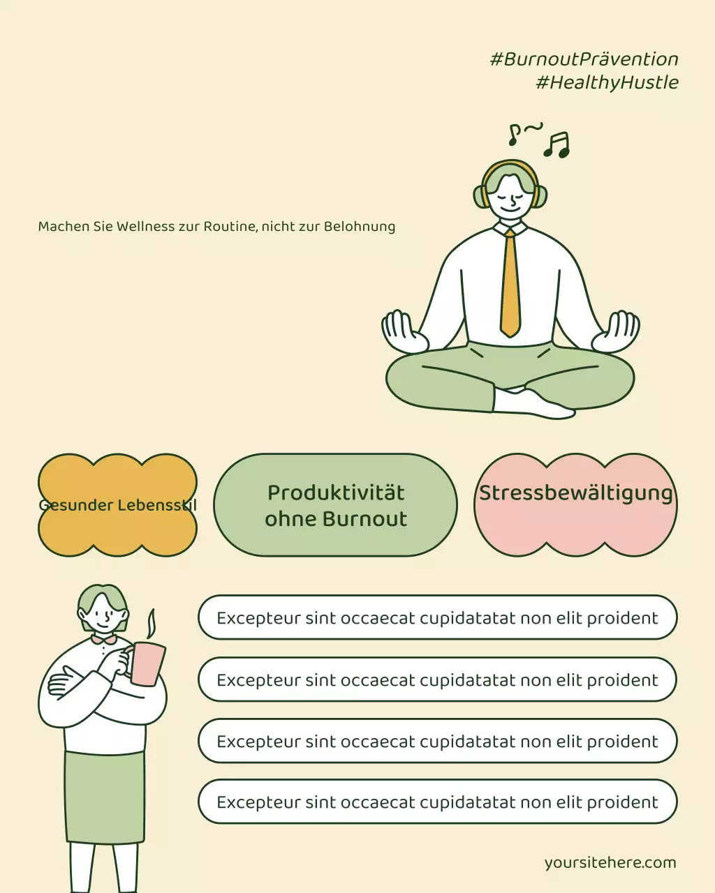 Instagram-Post zur Beige Modern Wellness-Werbung