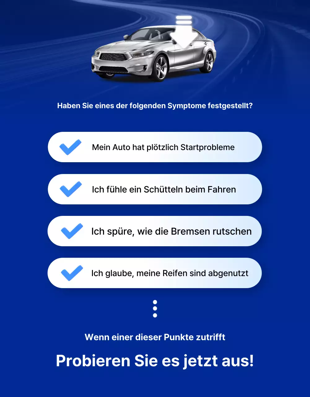 Graue moderne Autowartungsanzeige