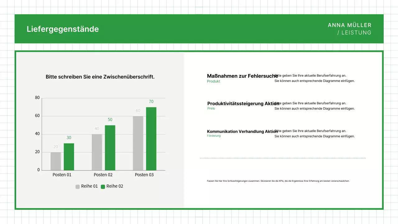 Grüne saubere Portfolio-Visitenkarte