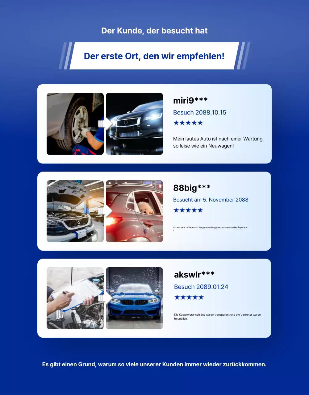 Graue moderne Autowartungsanzeige